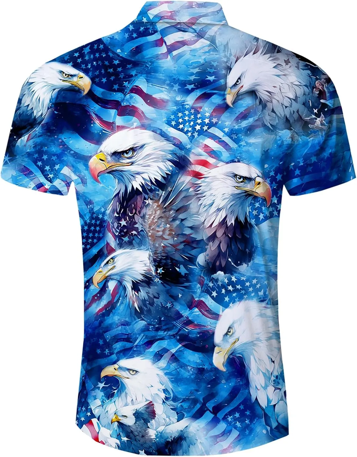 ALISISTER Men's Hawaiian Shirt Button Down Short Sleeve Shirts Funny Novelty Holiday Tops