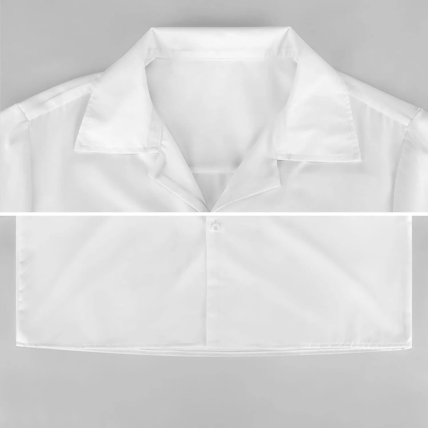 Black and White Checkered Print Cuban Collar Shirt Classic Design for Comfort and Style