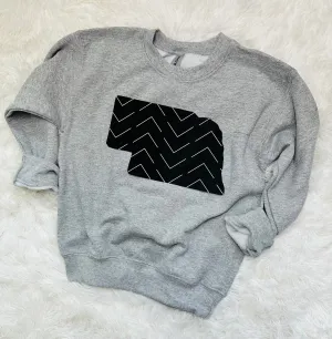 Black Arrows State Sweatshirt - Gray