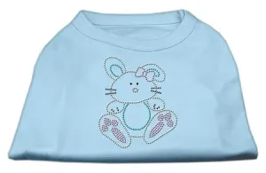 Bunny Rhinestone Dog Shirt Baby Blue XL (16)