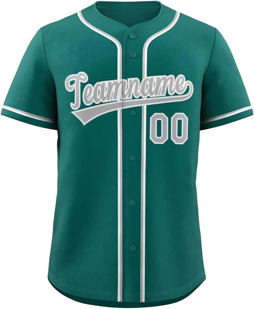 Custom Baseball Jersey Personalized Button Down Shirts Stitched or Printed Name Number for Adult Boy