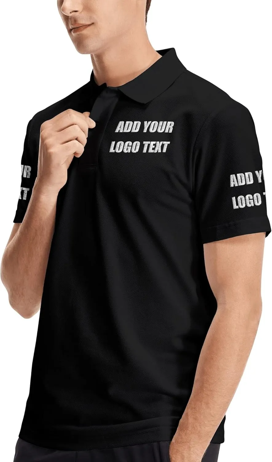 Custom Polo Shirts for Men Women Personalized Design Your Own Text Logo Name Embroidered Dry Fit Golf Shirt