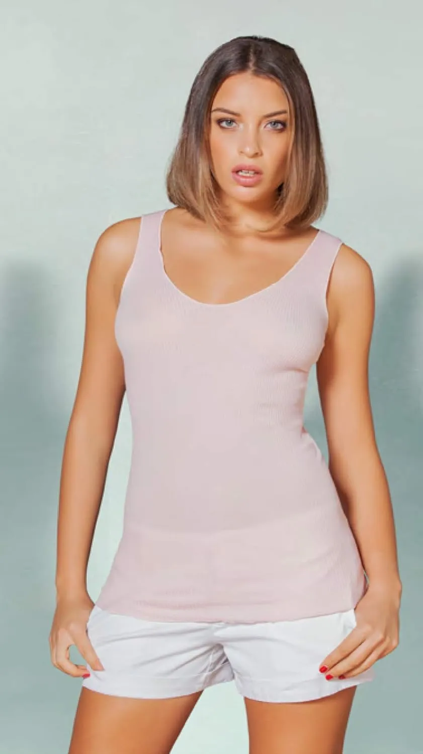 free spirit Basic Cotton Premium Quality 100% Cotton Women's Tank Top. Proudly Made in Italy.