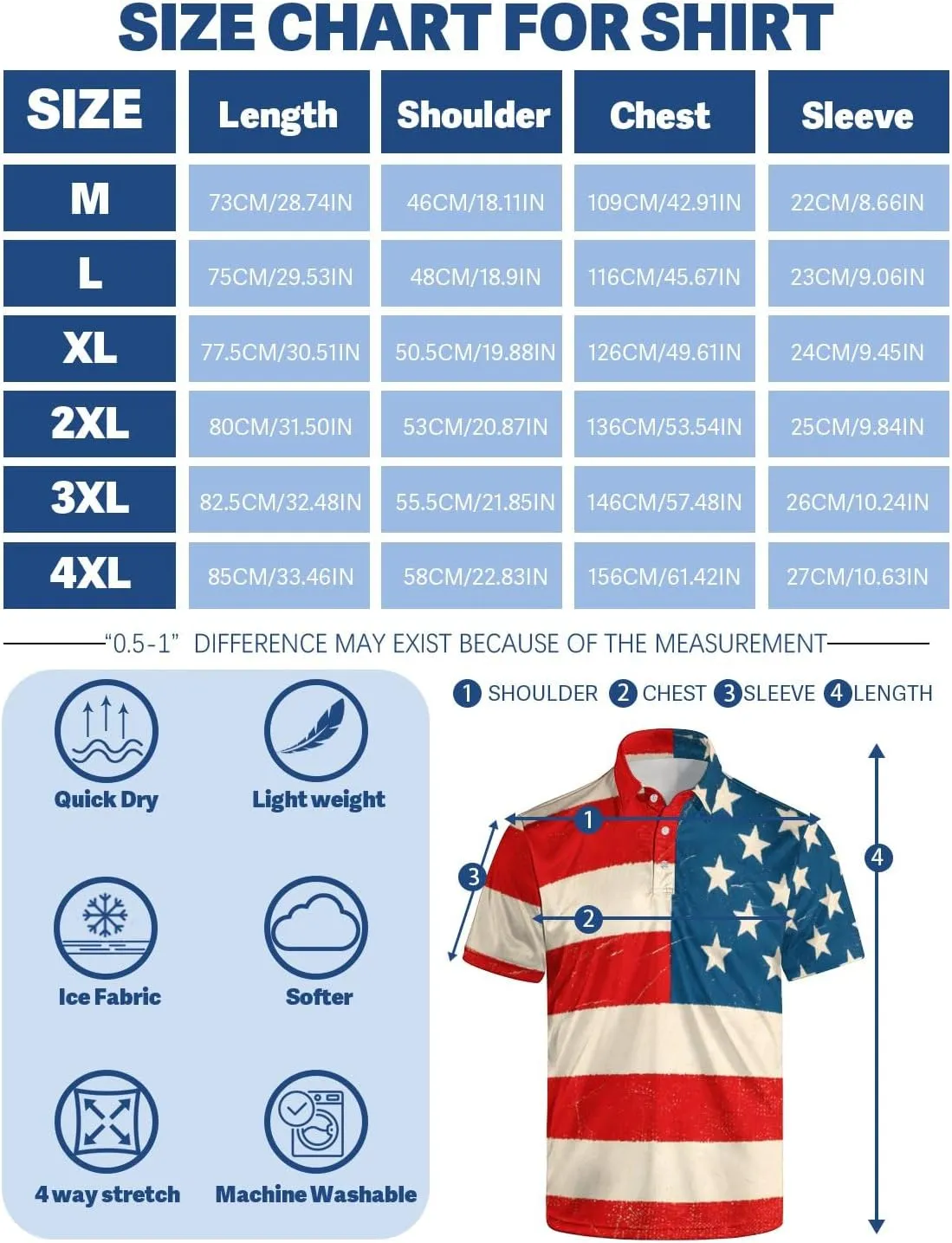 Golf Shirts for Men Short Sleeve Polo Shirt Performance Moisture Wicking Dry Fit Golf Polo Shirts