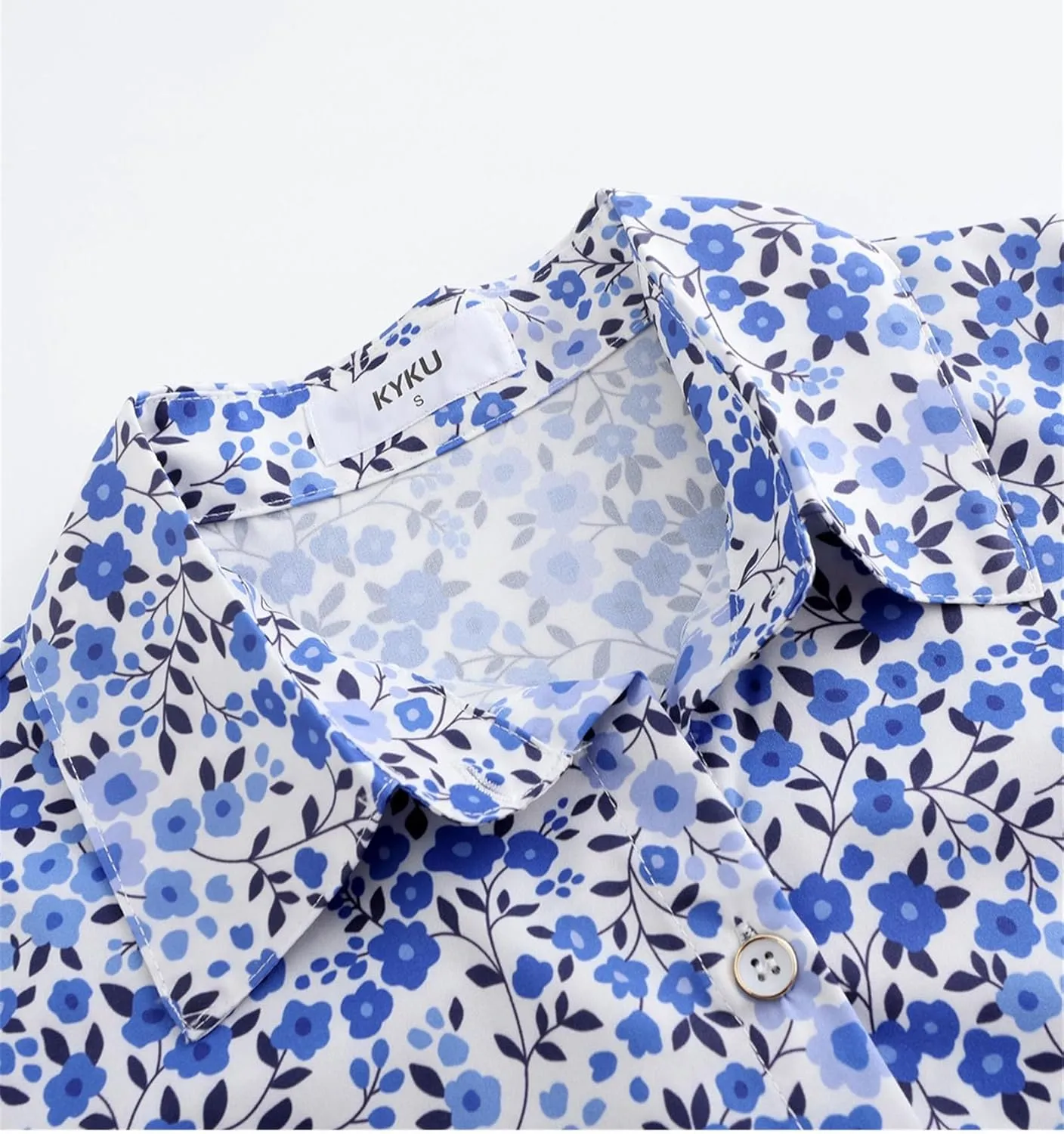 KYKU Womens Button Down Hawaiian Shirt Casual Fashion Shirts Summer Blouses