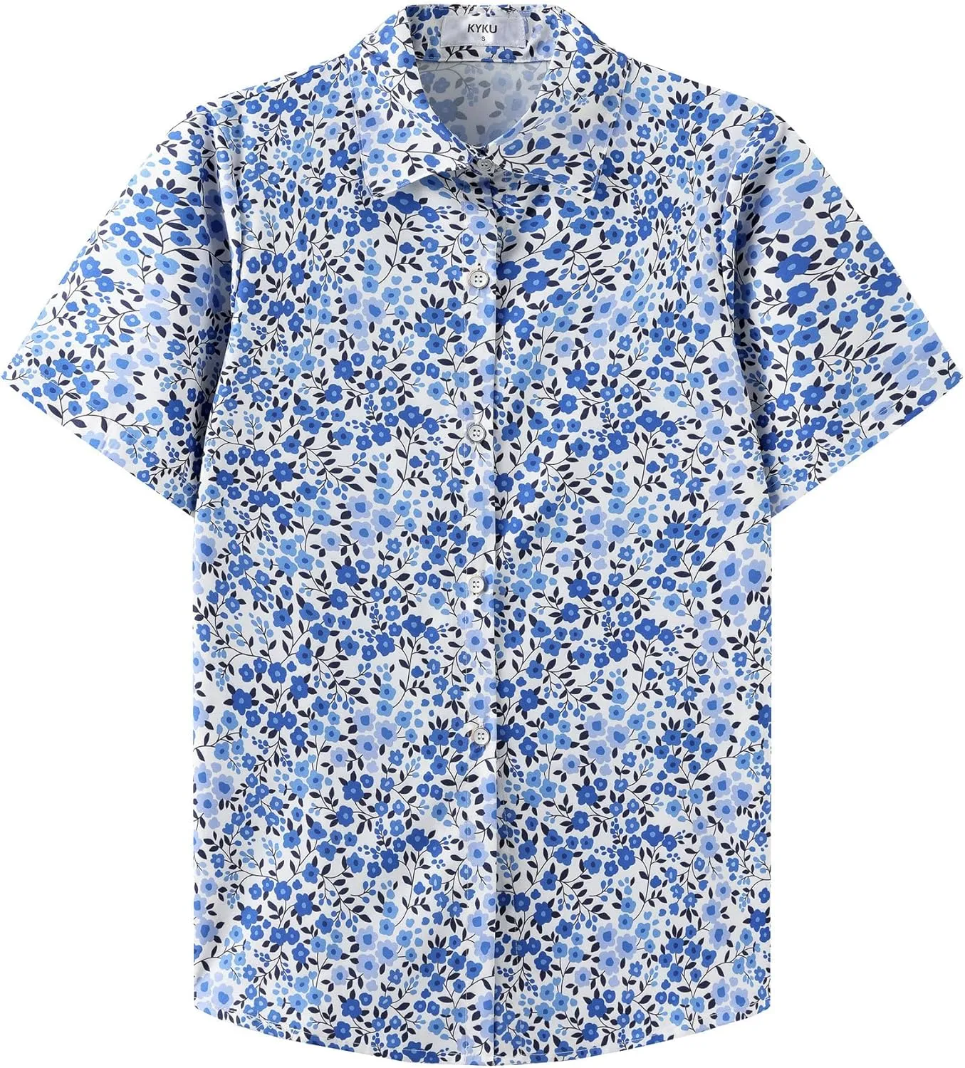 KYKU Womens Button Down Hawaiian Shirt Casual Fashion Shirts Summer Blouses