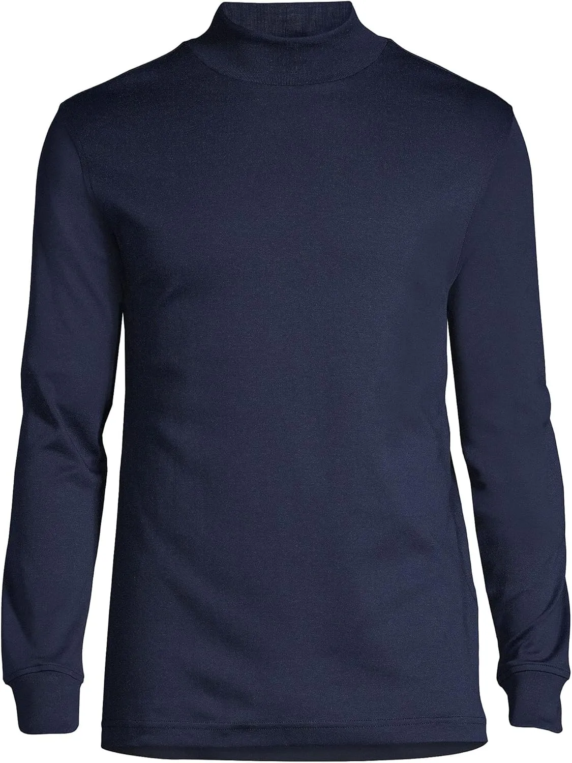 Lands' End Men's American-Grown Supima Cotton Mock Turtleneck Shirt
