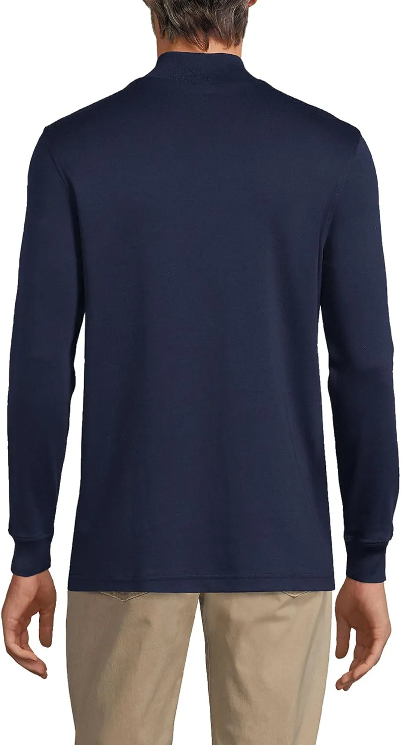 Lands' End Men's American-Grown Supima Cotton Mock Turtleneck Shirt