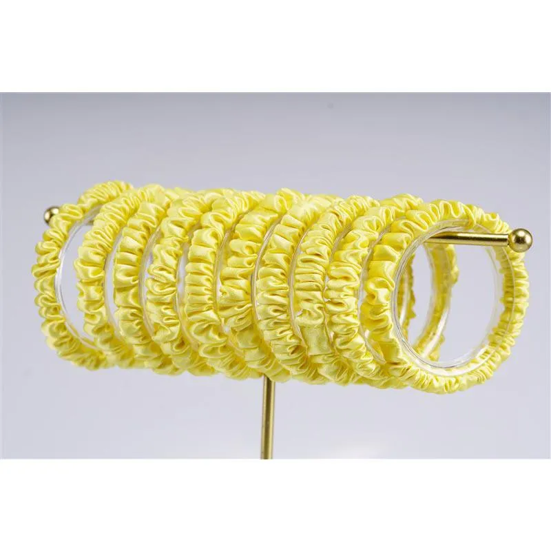 Lemon silk scrunchies mini