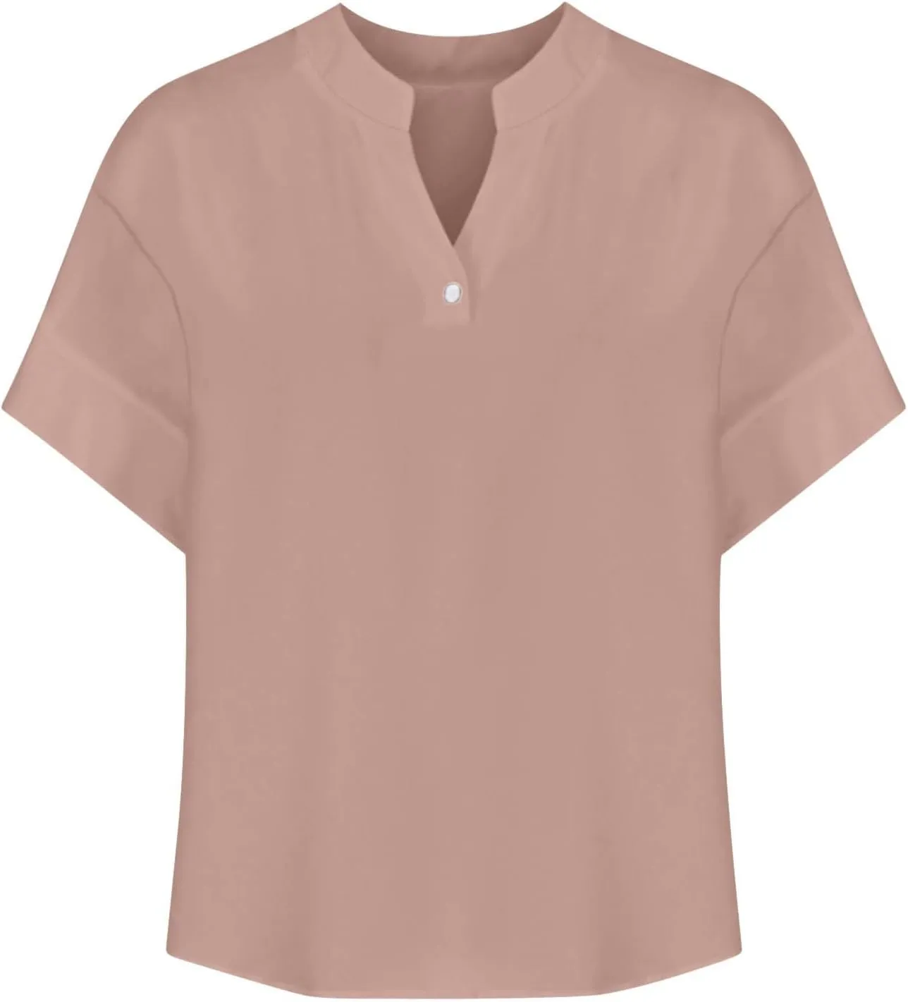 Linen Shirts for Women 2025 Summer Short Sleeve Button Loose Fit Blouses Dressy Casual Vacation Tunic Tops