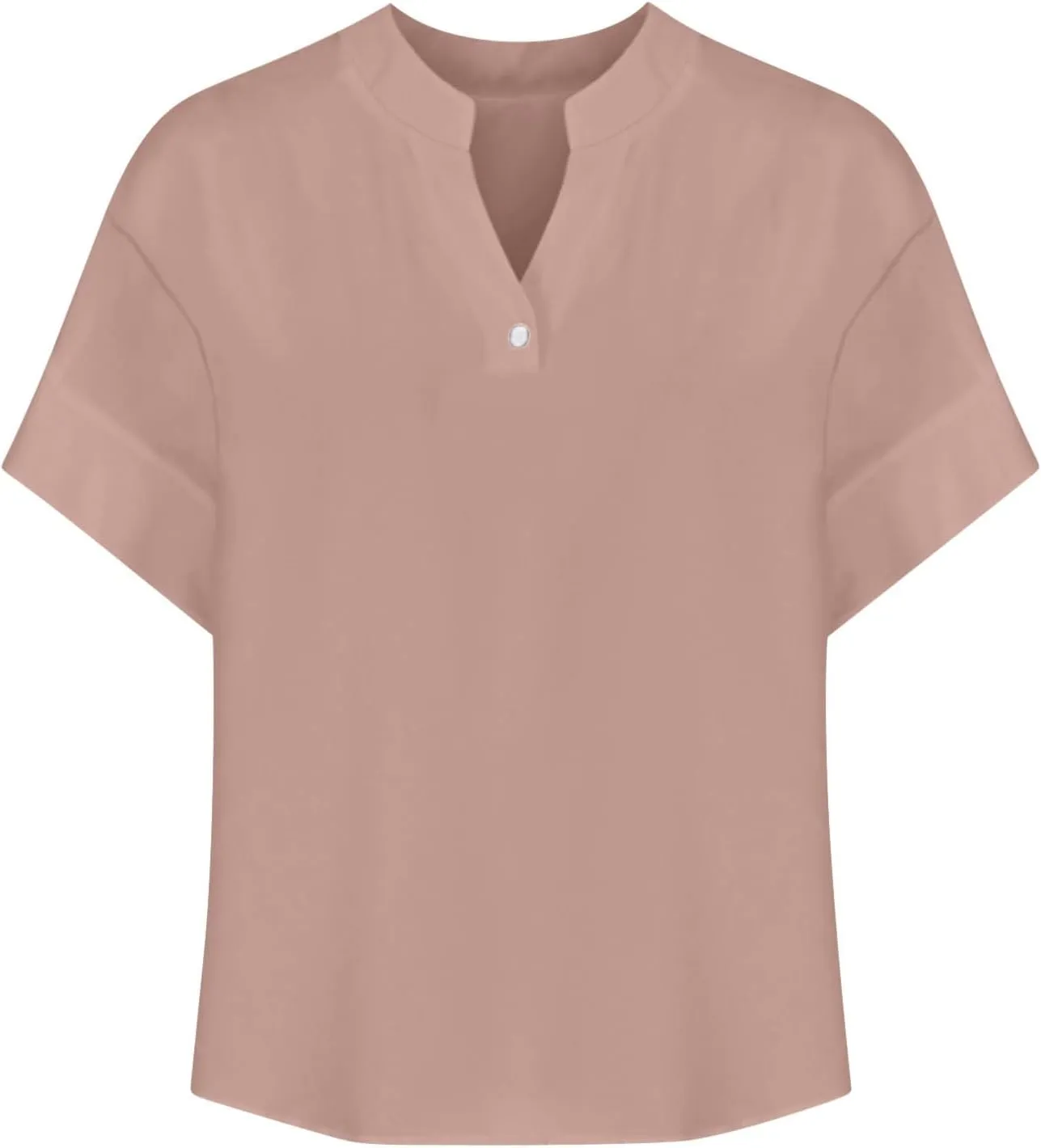 Linen Shirts for Women 2025 Summer Short Sleeve Button Loose Fit Blouses Dressy Casual Vacation Tunic Tops