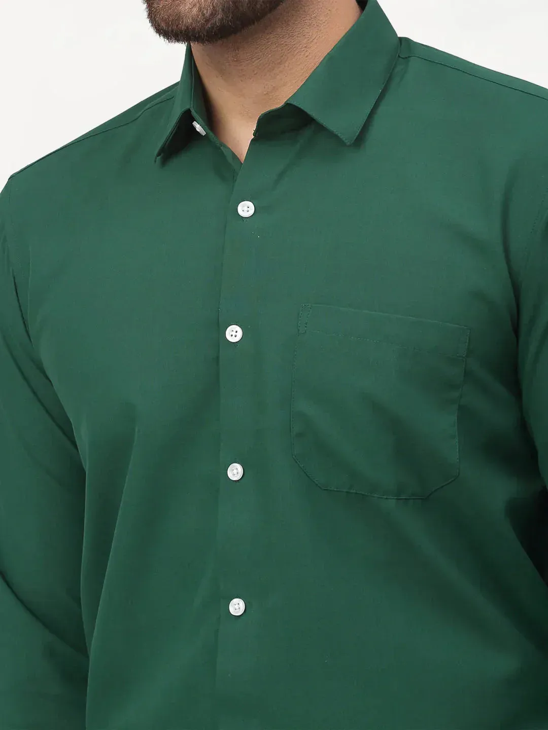 Men's Olive Solid Formal Shirts - Taantav