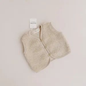 MERINO TEDDY VEST BEIGE