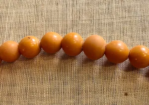 Mustard Yellow Glass Beads, 1800's