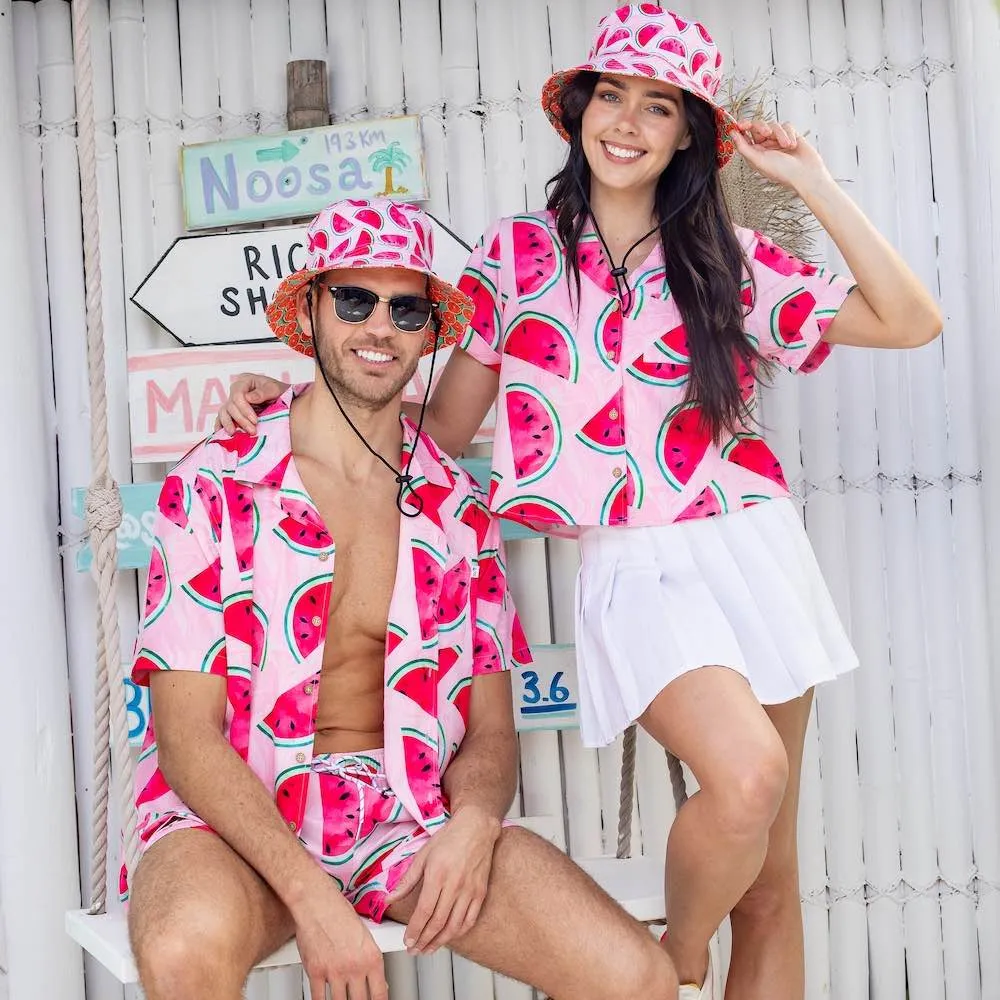 Shake Ya Melons - Mens Hawaiian Shirt & Womens Crop Shirt