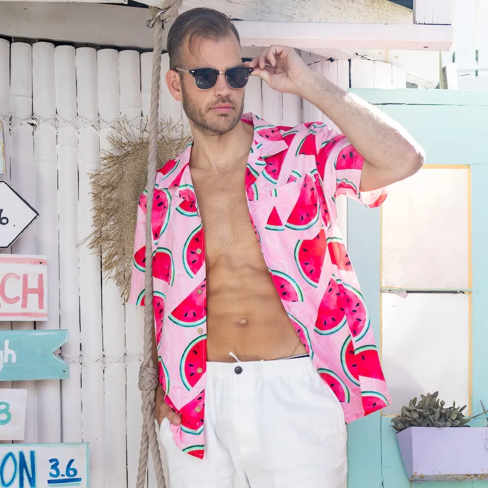 Shake Ya Melons - Mens Hawaiian Shirt & Womens Crop Shirt