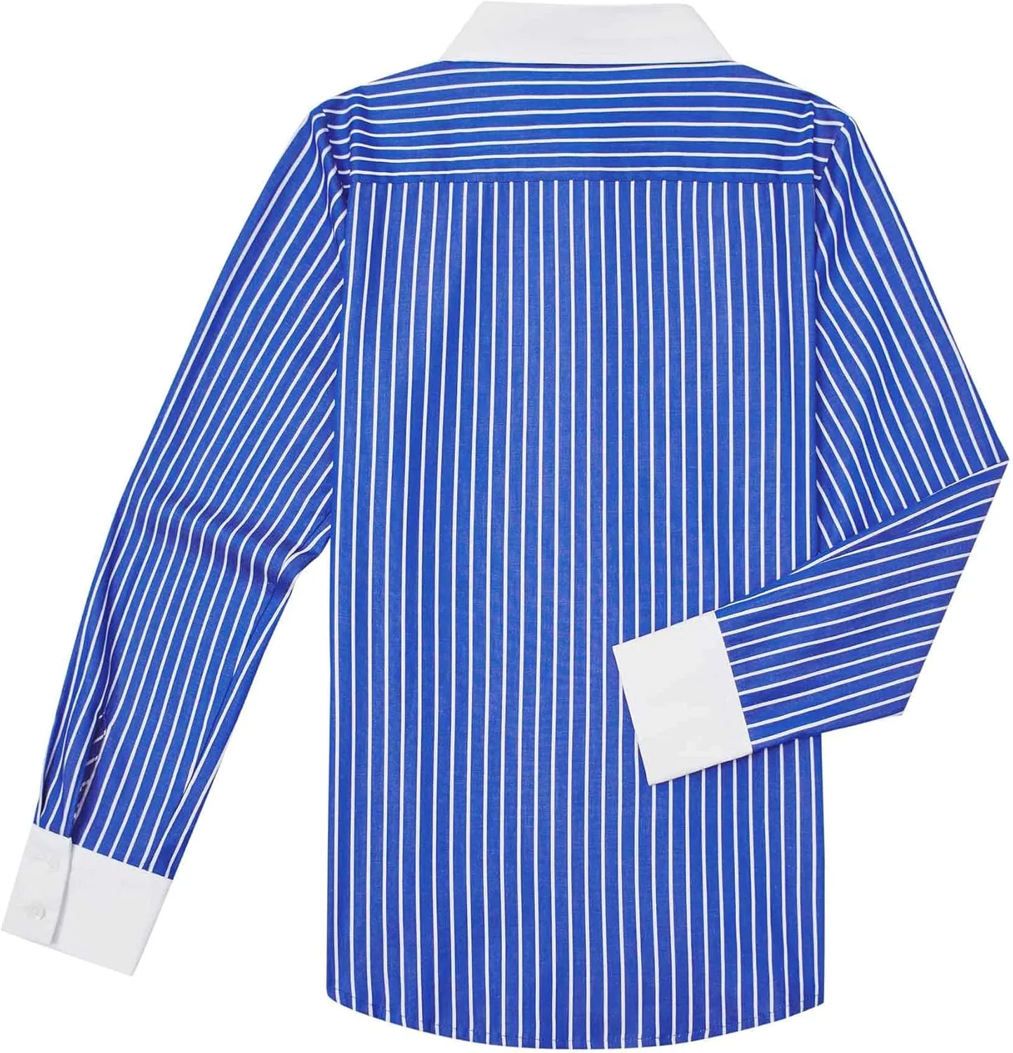 siliteelon Womens Cotton Button Down Shirts Striped Dress Shirts Pinstripes Long Sleeve Collared Blouses Colorblock Tops