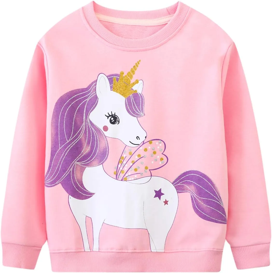 Toddler Girl Cotton Long Sleeve Sweatshirt Christmas Clothing 2-9Y