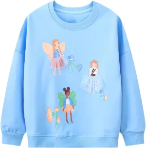 Toddler Girl Cotton Long Sleeve Sweatshirt Christmas Clothing 2-9Y