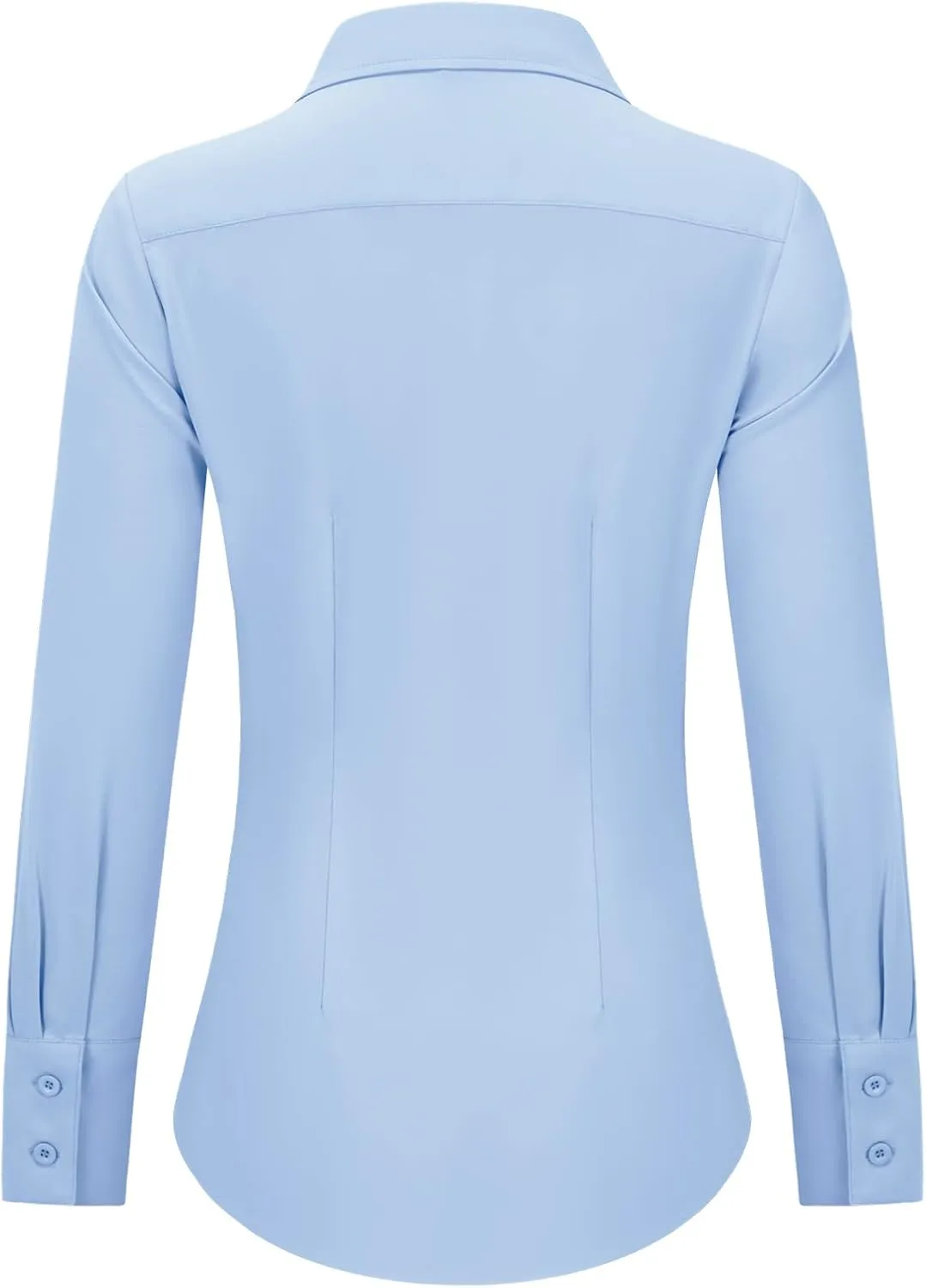 Women's Button Down Shirts Collared Fitted Dress Shirts Long Sleeve Wrinkle Free Blouse Formal Office Work Tunic Tops